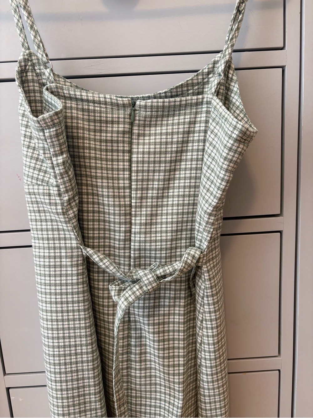Brandy Melville Green Plaid A-Line Slip Dress - Picture 5 of 5
